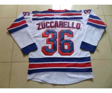 nhl jerseys new york rangers #36 zuccarello white[2014 new stadium]