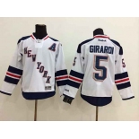 nhl jerseys new york rangers #5 girardi white[patch A]