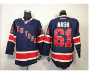 nhl jerseys new york rangers #61 nash dk.blue