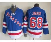 nhl jerseys new york rangers #68 jagr blue[2014 new stadium]