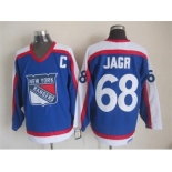 nhl jerseys new york rangers #68 jaromir jagr blue [throwback ccm]