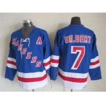 nhl jerseys new york rangers #7 gilbert blue[2014 new stadium][patch A]