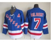 nhl jerseys new york rangers #7 gilbert blue[2014 new stadium][patch A]