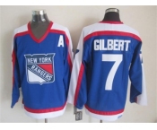 nhl jerseys new york rangers #7 rod gilbert blue [throwback ccm]