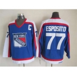 nhl jerseys new york rangers #77 esposito blue[patch C]