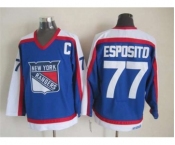 nhl jerseys new york rangers #77 esposito blue[patch C]