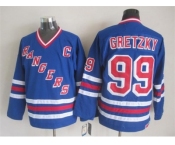 nhl jerseys new york rangers #99 Wayne Gretzky blue [New vintage retro]