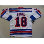 nhl new york rangers #18 staal white