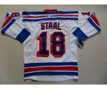 nhl new york rangers #18 staal white