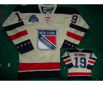 nhl new york rangers #19 richards white(2012 winter classic)