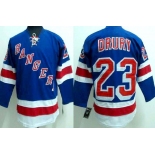 nhl new york rangers #23 drury blue