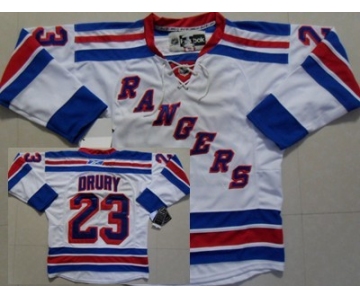 nhl new york rangers #23 drury white