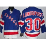 nhl new york rangers #30 lundqvist blue