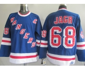 nhl new york rangers #68 jagr blue