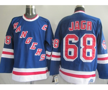 nhl new york rangers #68 jagr blue