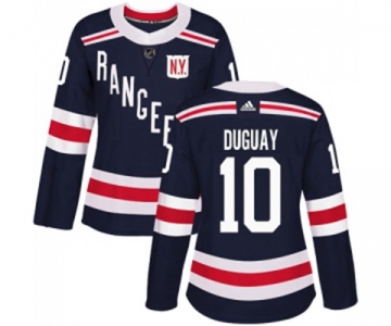 Women Adidas New York Rangers #10 Ron Duguay Authentic Navy Blue 2018 Winter Classic NHL Jersey