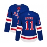 Women Adidas New York Rangers #11 Mark Messier Premier Royal Blue Home NHL Jersey