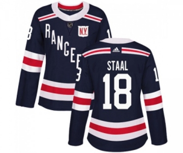 Women Adidas New York Rangers #18 Marc Staal Authentic Navy Blue 2018 Winter Classic NHL Jersey