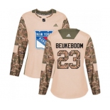 Women Adidas New York Rangers #23 Jeff Beukeboom Authentic Camo Veterans Day Practice NHL Jersey