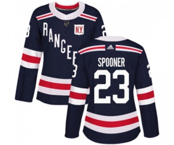 Women Adidas New York Rangers #23 Ryan Spooner Authentic Navy Blue 2018 Winter Classic NHL Jersey