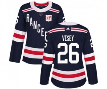 Women Adidas New York Rangers #26 Jimmy Vesey Authentic Navy Blue 2018 Winter Classic NHL Jersey