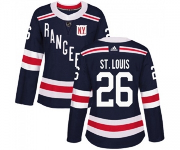 Women Adidas New York Rangers #26 Martin St. Louis Authentic Navy Blue 2018 Winter Classic NHL Jersey