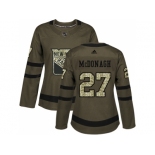 Women Adidas New York Rangers #27 Ryan McDonagh Green Salute to Service Stitched NHL Jersey