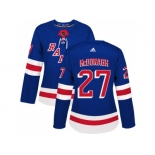 Women Adidas New York Rangers #27 Ryan McDonagh Royal Blue Home Authentic Stitched NHL Jersey