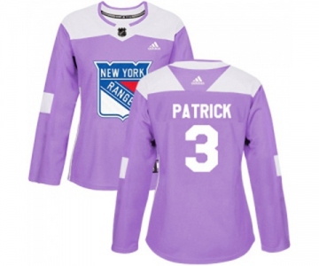 Women Adidas New York Rangers #3 James Patrick Authentic Purple Fights Cancer Practice NHL Jersey