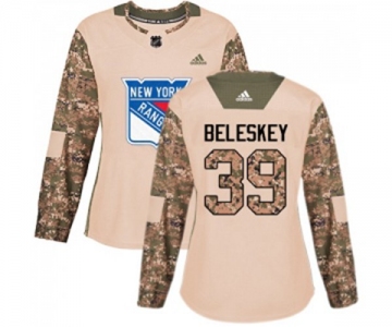 Women Adidas New York Rangers #39 Matt Beleskey Authentic Camo Veterans Day Practice NHL Jersey