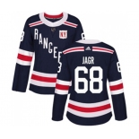 Women Adidas New York Rangers #68 Jaromir Jagr Authentic Navy Blue 2018 Winter Classic NHL Jersey