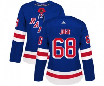 Women Adidas New York Rangers #68 Jaromir Jagr Premier Royal Blue Home NHL Jersey