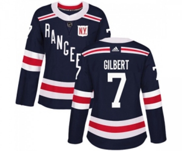 Women Adidas New York Rangers #7 Rod Gilbert Authentic Navy Blue 2018 Winter Classic NHL Jersey