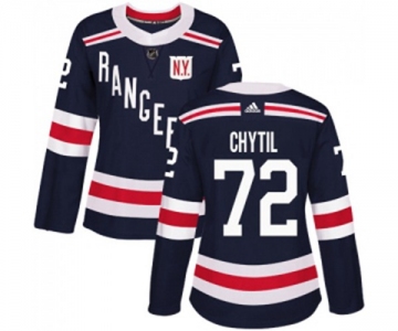 Women Adidas New York Rangers #72 Filip Chytil Authentic Navy Blue 2018 Winter Classic NHL Jersey