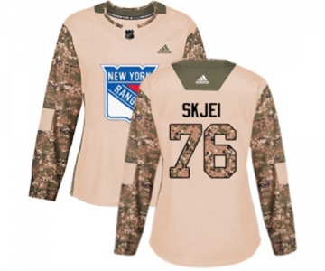 Women Adidas New York Rangers #76 Brady Skjei Authentic Camo Veterans Day Practice NHL Jersey