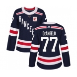 Women Adidas New York Rangers #77 Anthony DeAngelo Authentic Navy Blue 2018 Winter Classic NHL Jersey