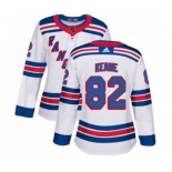 Women Adidas New York Rangers #82 Joey Keane Authentic White Away NHL Jersey