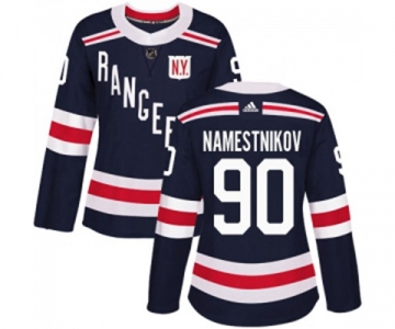 Women Adidas New York Rangers #90 Vladislav Namestnikov Authentic Navy Blue 2018 Winter Classic NHL Jersey