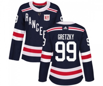 Women Adidas New York Rangers #99 Wayne Gretzky Authentic Navy Blue 2018 Winter Classic NHL Jersey