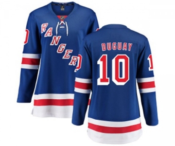 Women New York Rangers #10 Ron Duguay Fanatics Branded Royal Blue Home Breakaway NHL Jersey