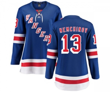 Women New York Rangers #13 Sergei Nemchinov Fanatics Branded Royal Blue Home Breakaway NHL Jersey