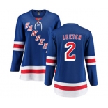 Women New York Rangers #2 Brian Leetch Fanatics Branded Royal Blue Home Breakaway NHL Jersey