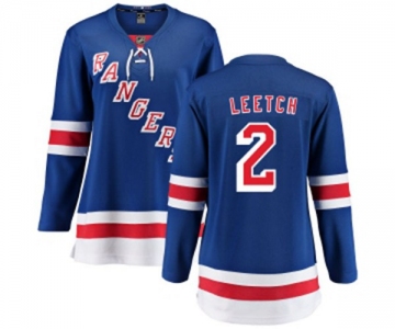 Women New York Rangers #2 Brian Leetch Fanatics Branded Royal Blue Home Breakaway NHL Jersey