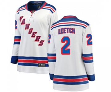 Women New York Rangers #2 Brian Leetch Fanatics Branded White Away Breakaway NHL Jersey