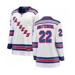 Women New York Rangers #22 Kevin Shattenkirk Fanatics Branded White Away Breakaway NHL Jersey