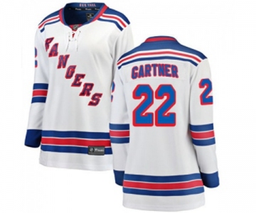 Women New York Rangers #22 Mike Gartner Fanatics Branded White Away Breakaway NHL Jersey