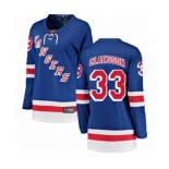 Women New York Rangers #33 Fredrik Claesson Fanatics Branded Royal Blue Home Breakaway NHL Jersey