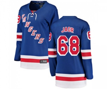 Women New York Rangers #68 Jaromir Jagr Fanatics Branded Royal Blue Home Breakaway NHL Jersey