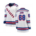 Women New York Rangers #68 Jaromir Jagr Fanatics Branded White Away Breakaway NHL Jersey