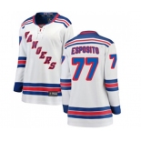 Women New York Rangers #77 Phil Esposito Fanatics Branded White Away Breakaway NHL Jersey